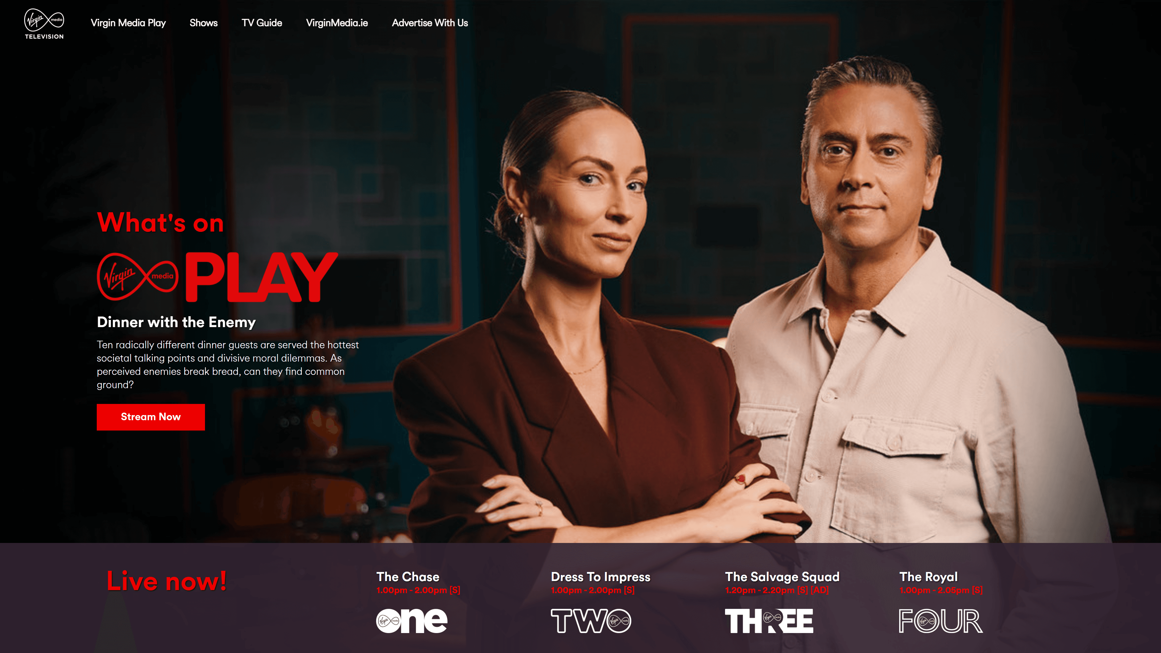 Virgin Media Television Website