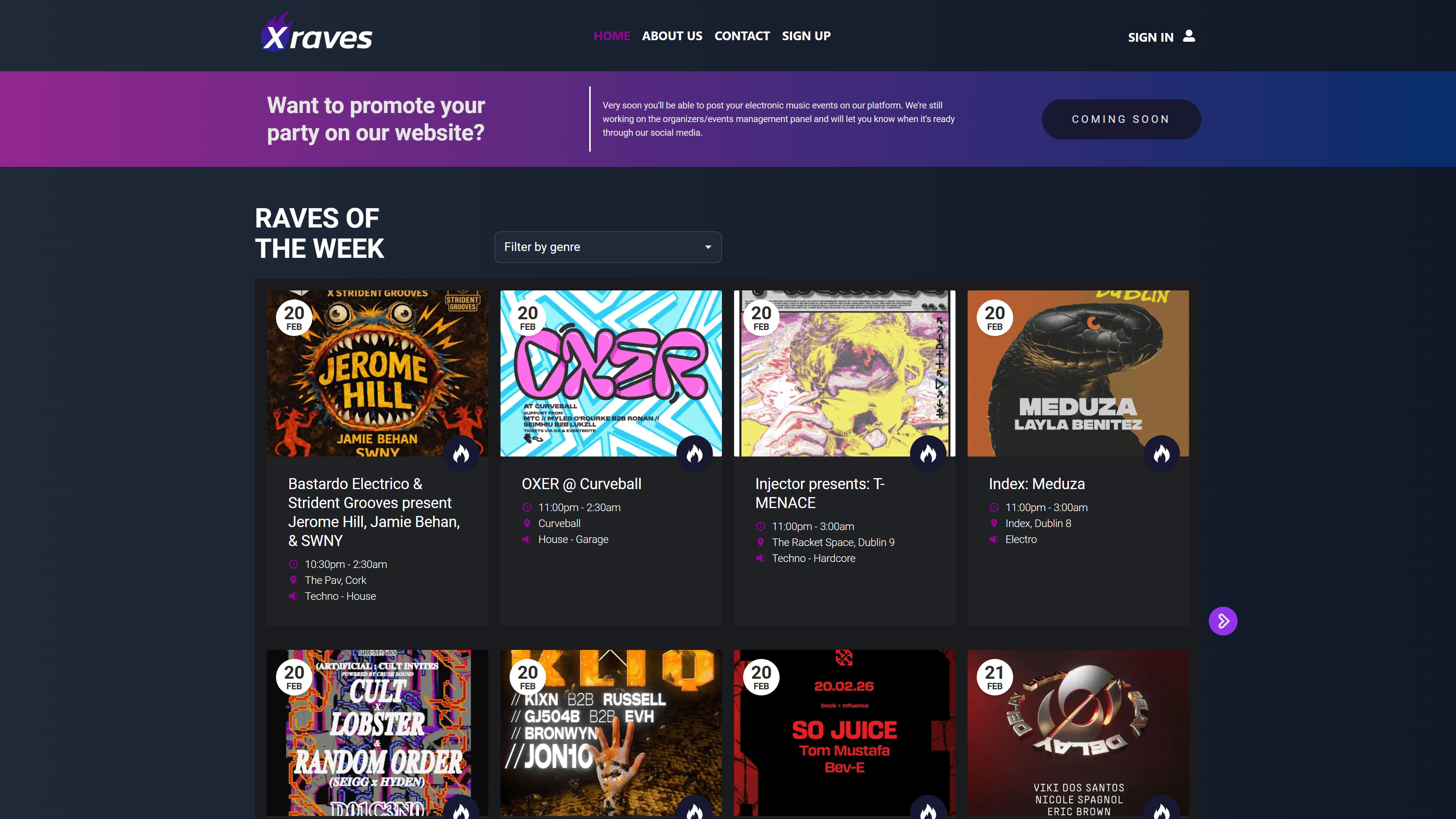 XRaves Website